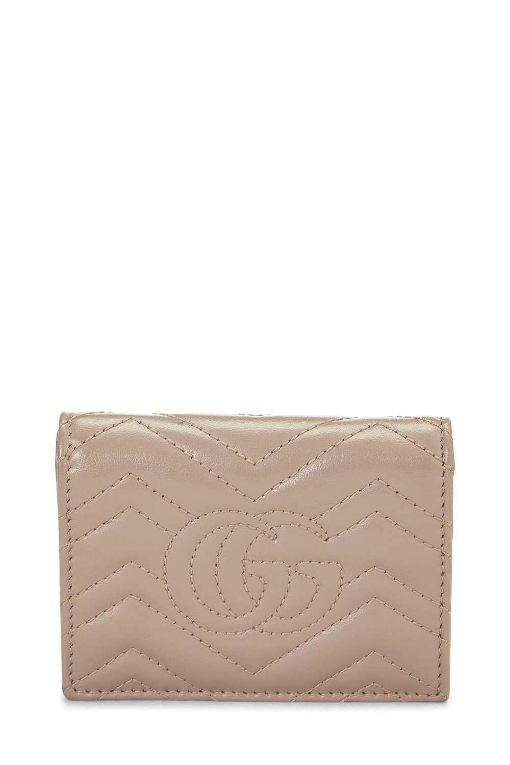 Pink Leather GG Marmont Compact Wallet - image 3
