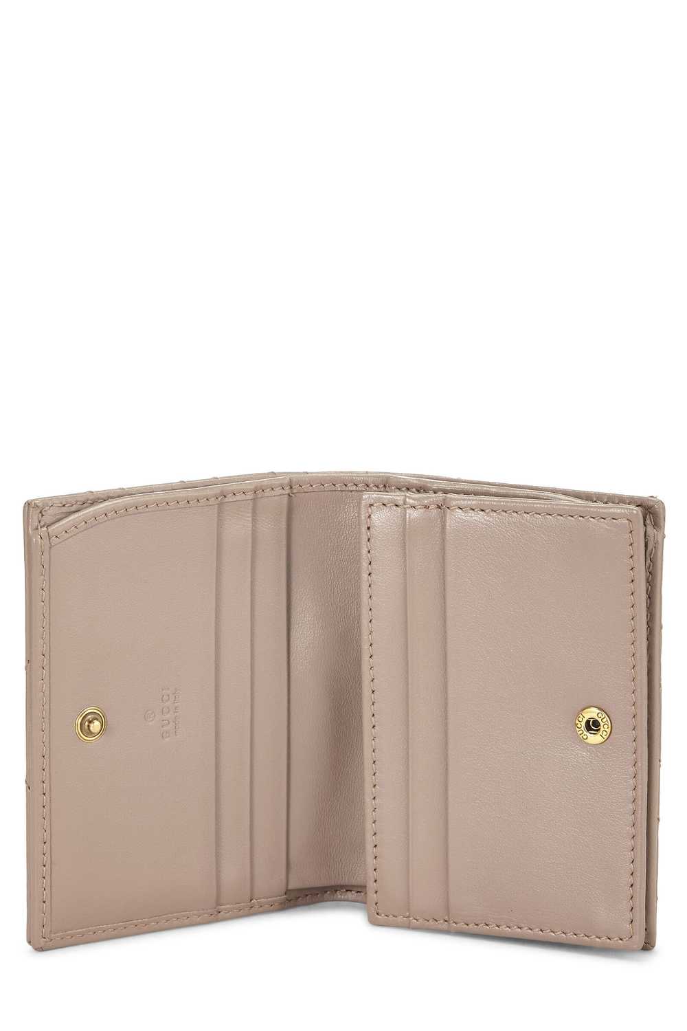 Pink Leather GG Marmont Compact Wallet - image 4
