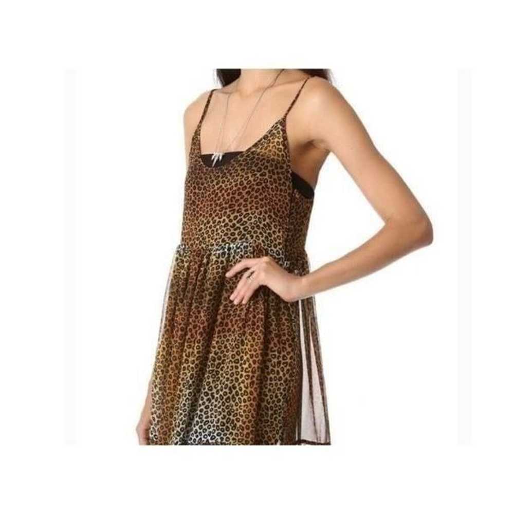 One Teaspoon Cheetah Print Sheer Tiered Maxi Dress - image 2