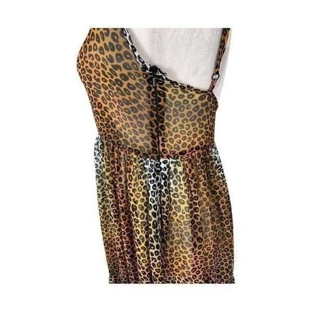 One Teaspoon Cheetah Print Sheer Tiered Maxi Dress - image 7