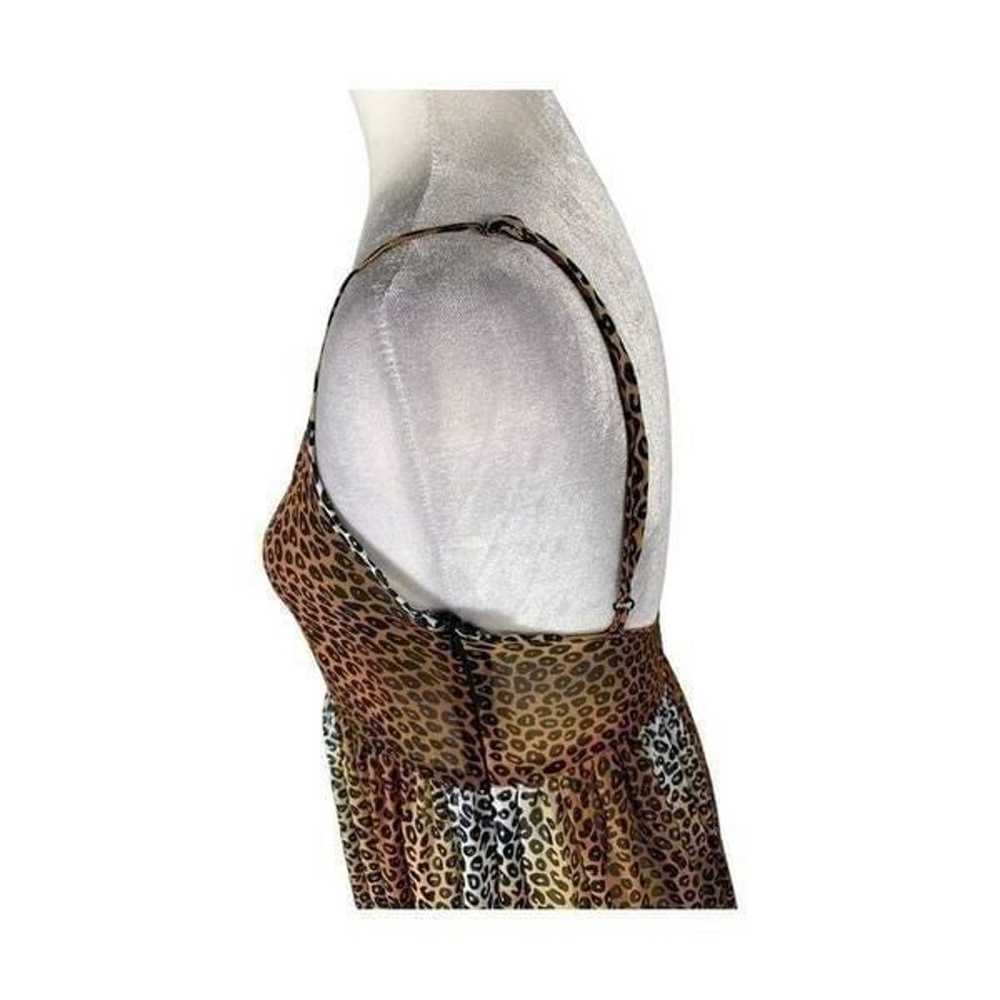 One Teaspoon Cheetah Print Sheer Tiered Maxi Dress - image 8
