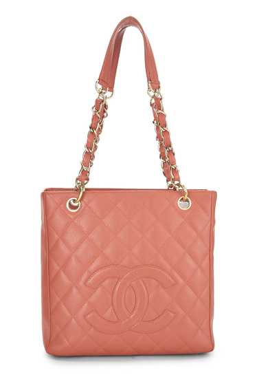Pink Quilted Caviar Petite Shopping Tote (PST)