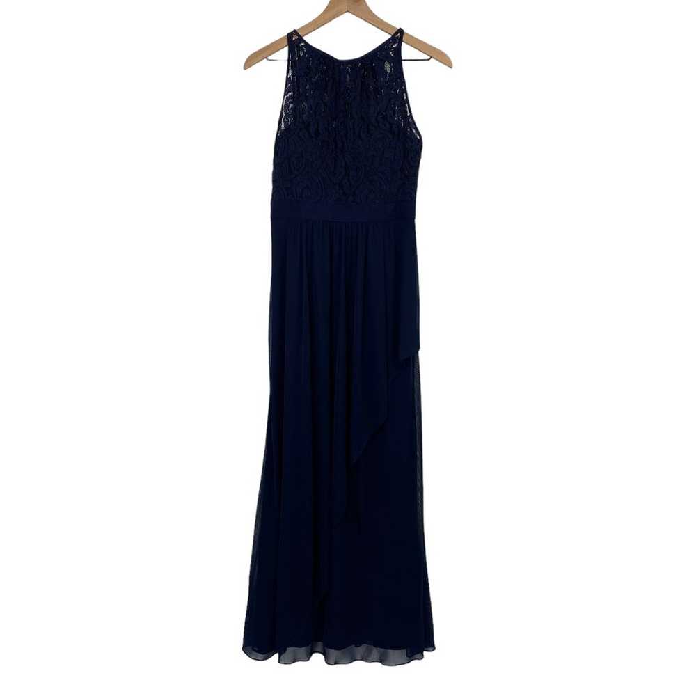 Adrianna Papell Formal Lace Maxi Dress Flowy Chif… - image 3