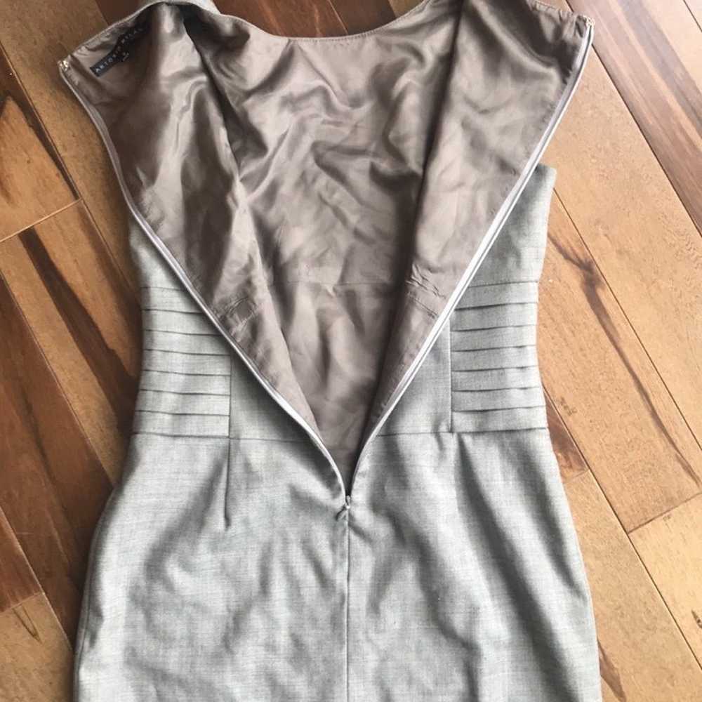 Antonio Melani Grey Sheath Dress 0 EUC - image 5