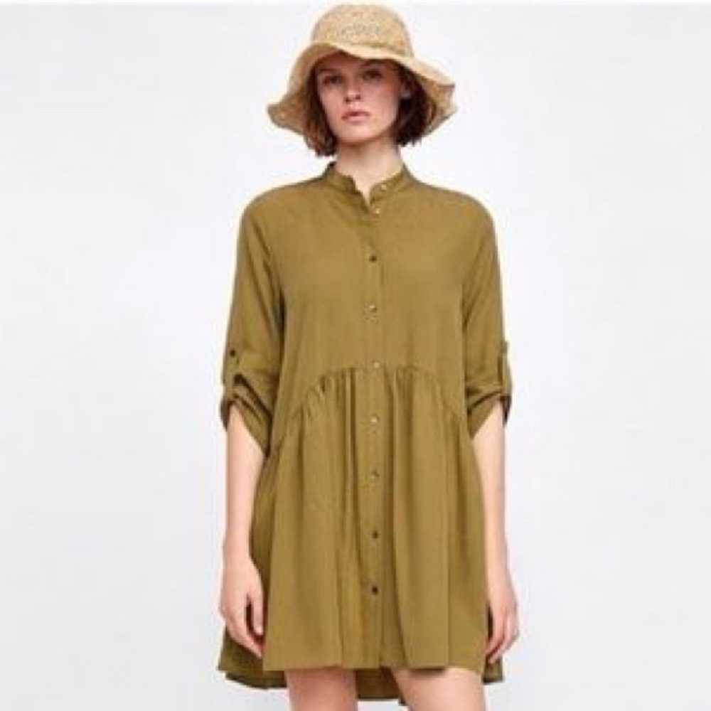 Zara FLOWY DRESS WITH BUTTONS - image 2