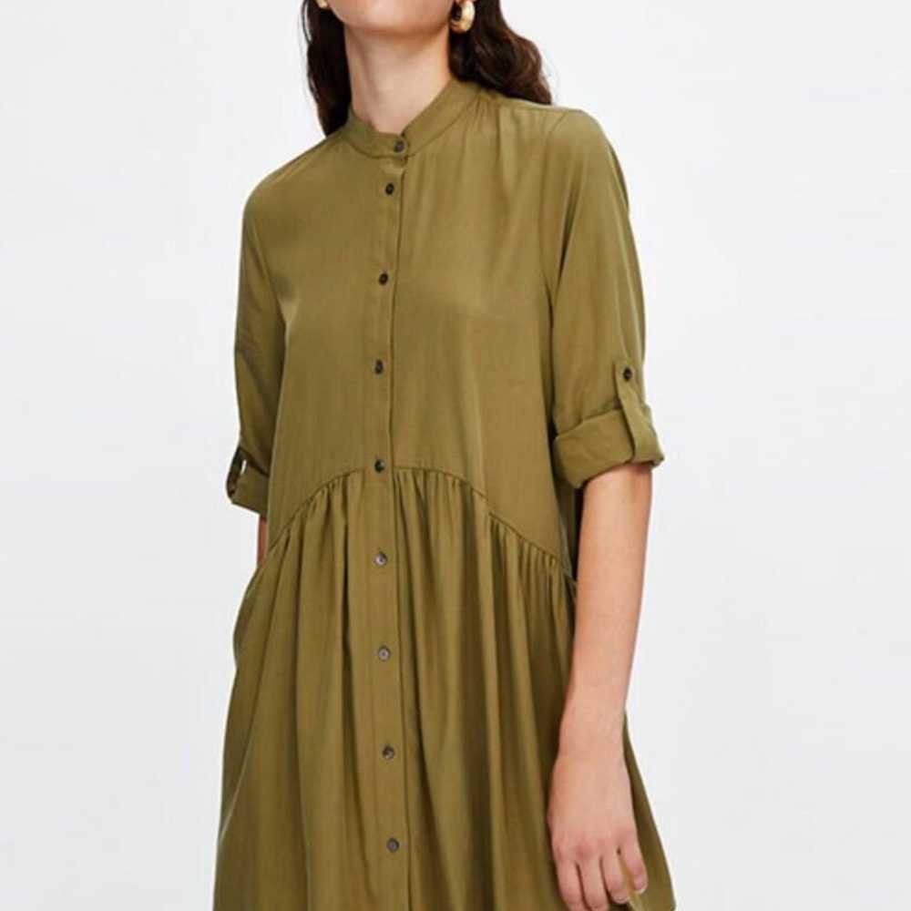 Zara FLOWY DRESS WITH BUTTONS - image 3