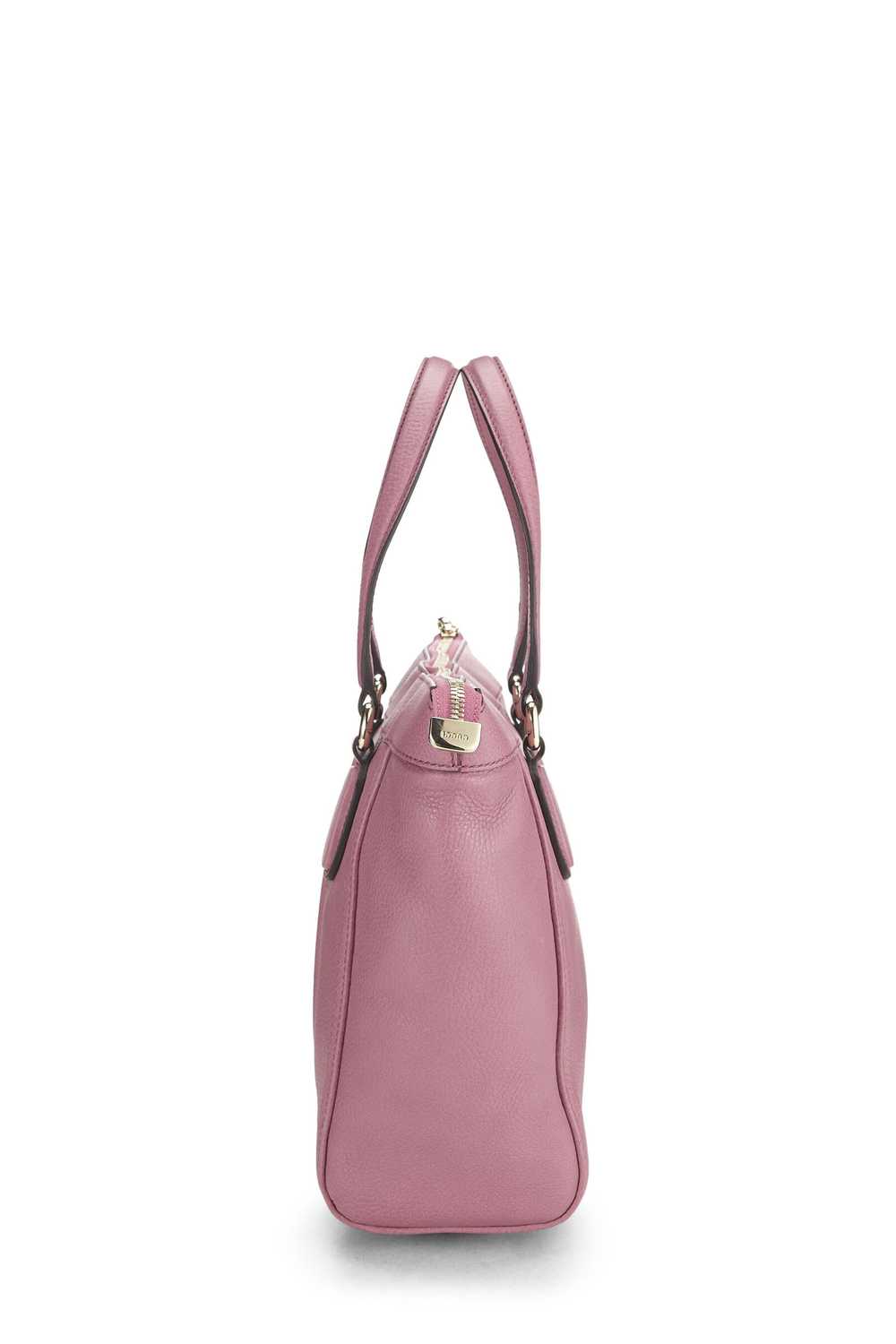 Pink Grained Leather Soho Zip Tote - image 3