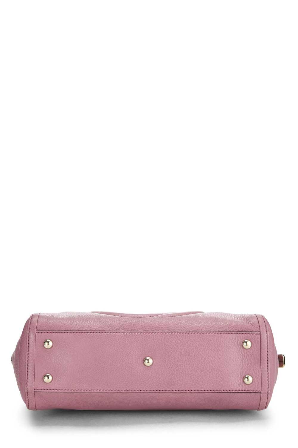 Pink Grained Leather Soho Zip Tote - image 5