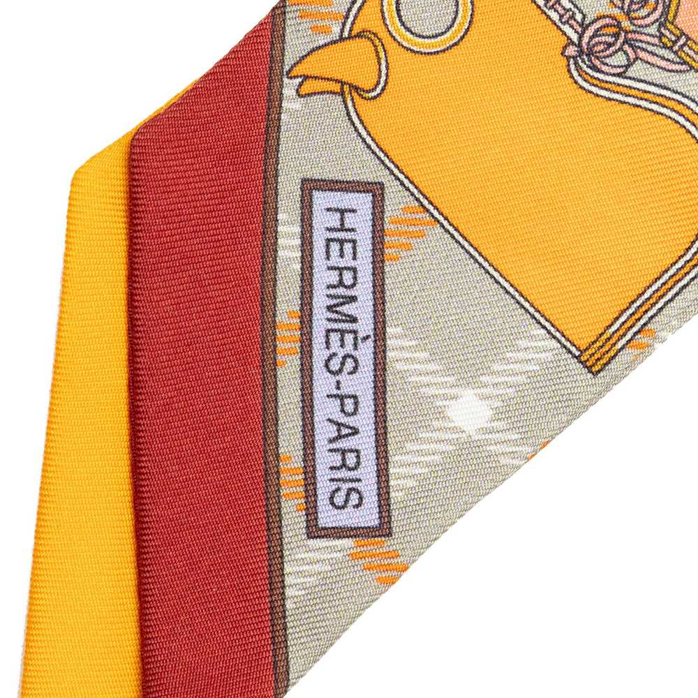 Product Details Hermes Printed Twilly Silk Scarf - image 2
