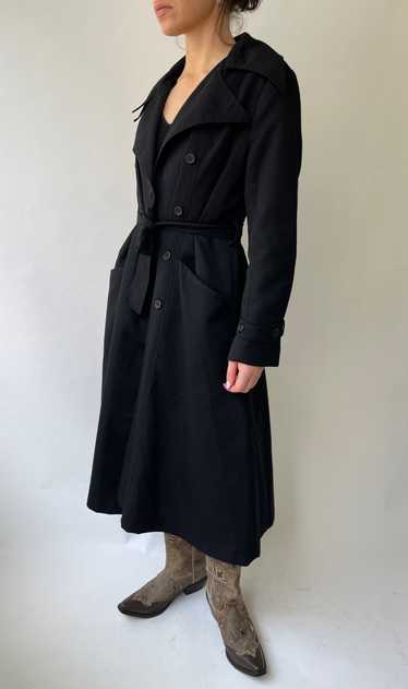 Black Woollen Trench Coat