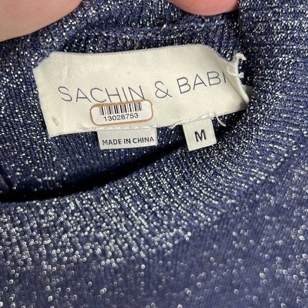 Sachin & Babi Amelie Metallic Knit Sheath Dress N… - image 4