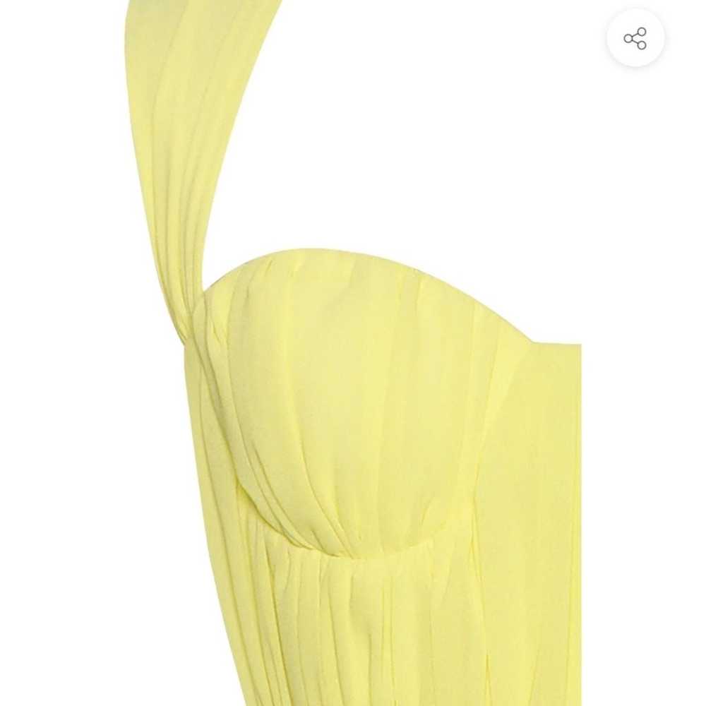 Paradise High Slit Yellow Chiffon Maxi Dress - image 10