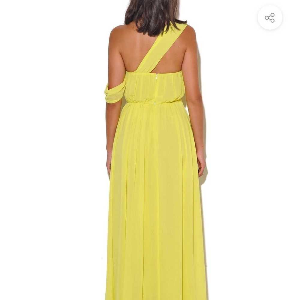 Paradise High Slit Yellow Chiffon Maxi Dress - image 6