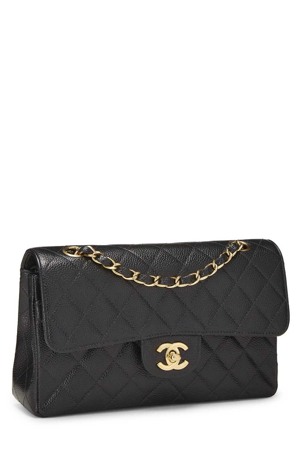 Black Quilted Caviar Classic Double Flap Small - image 2