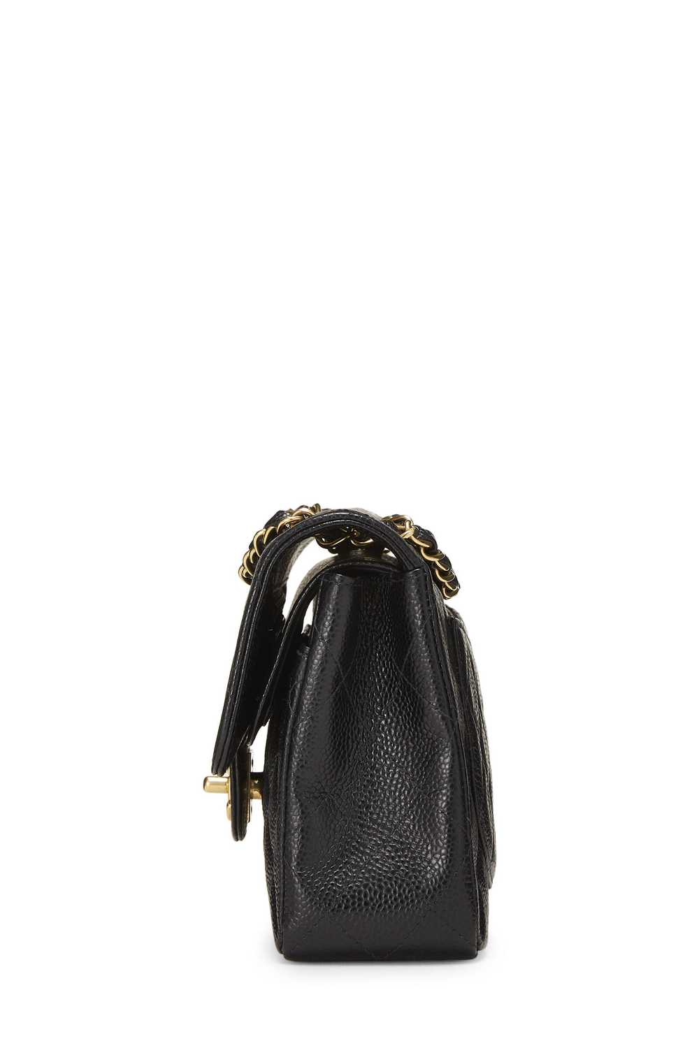 Black Quilted Caviar Classic Double Flap Small - image 3