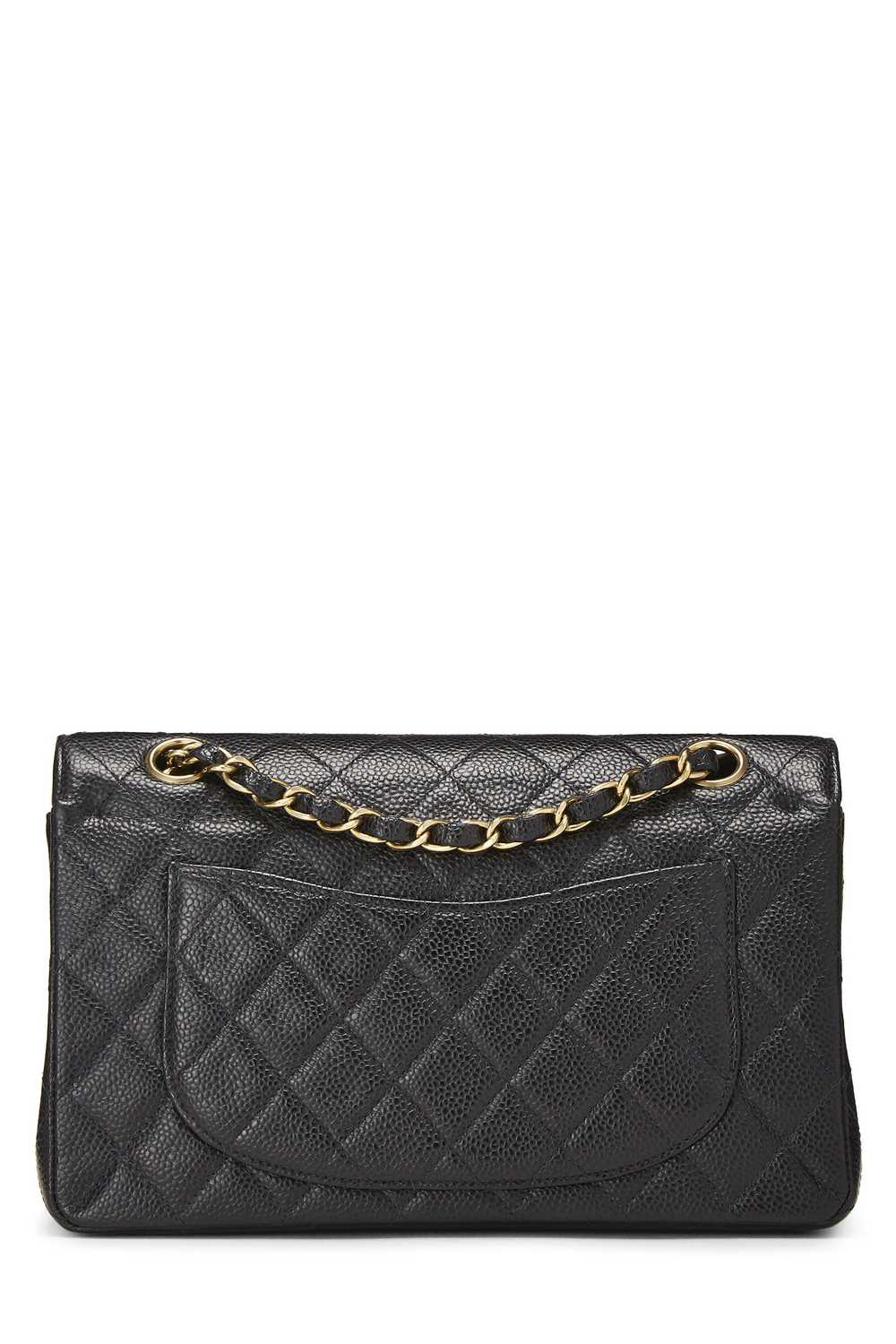 Black Quilted Caviar Classic Double Flap Small - image 4