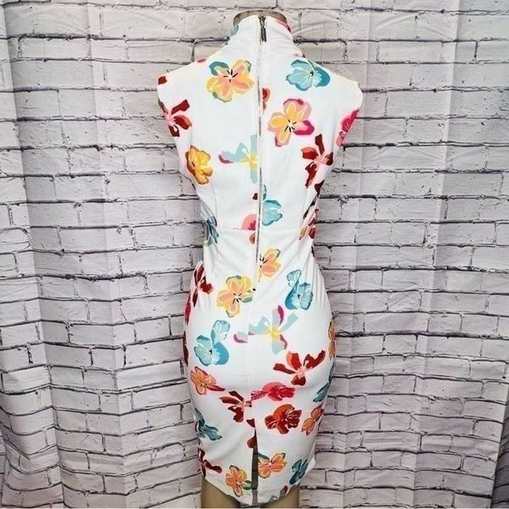 Elouise Floral Draped Cutout Midi Dress - image 5