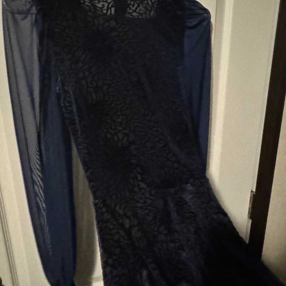 Blackmilk Navy Sheer Romance Dress XS - image 1