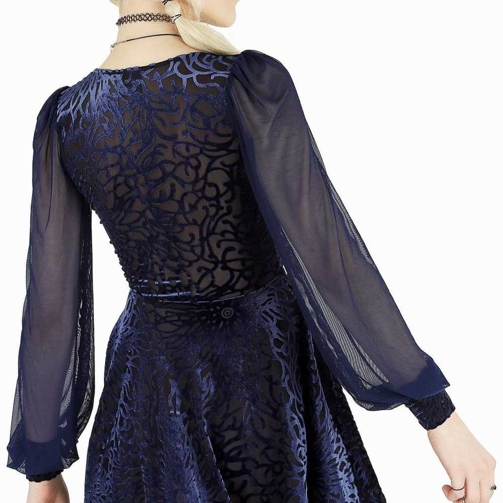 Blackmilk Navy Sheer Romance Dress XS - image 4