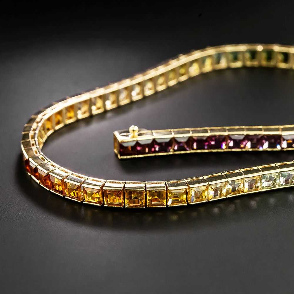 Estate Rainbow Gemstone Necklace - image 3