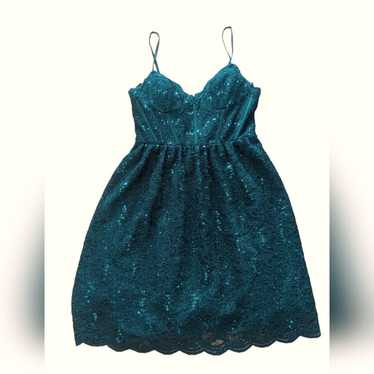 Beautiful Emerald Green Sparkly Blingy Tank Knee … - image 1