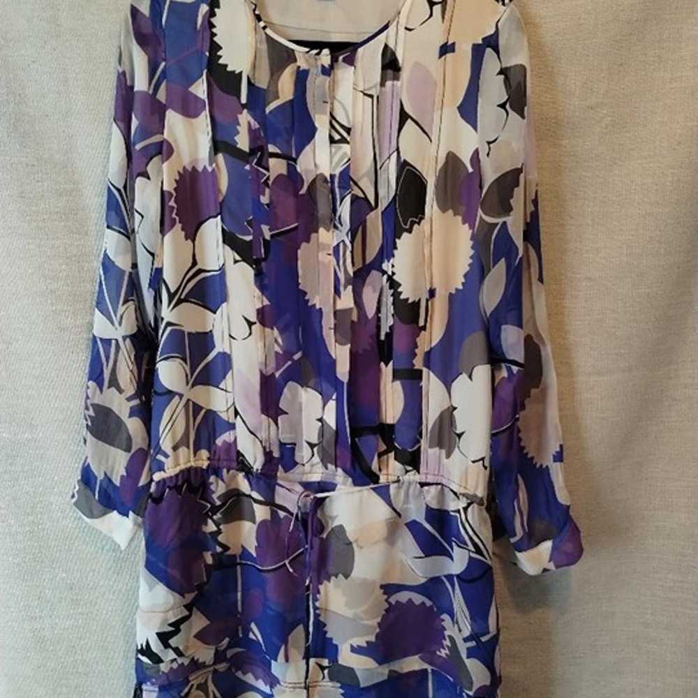 NWOT Diane Von Furstenberg 100% Silk Long Sleeve … - image 1