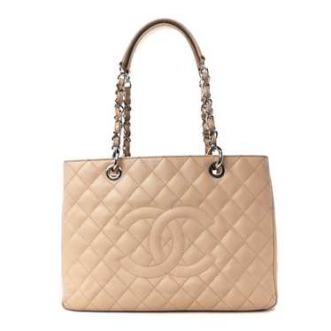 CHANEL Caviar Quilted Grand Shopping Tote GST Bei… - image 1