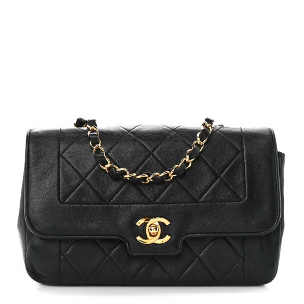 CHANEL Lambskin Quilted Small Single Flap Black - image 1
