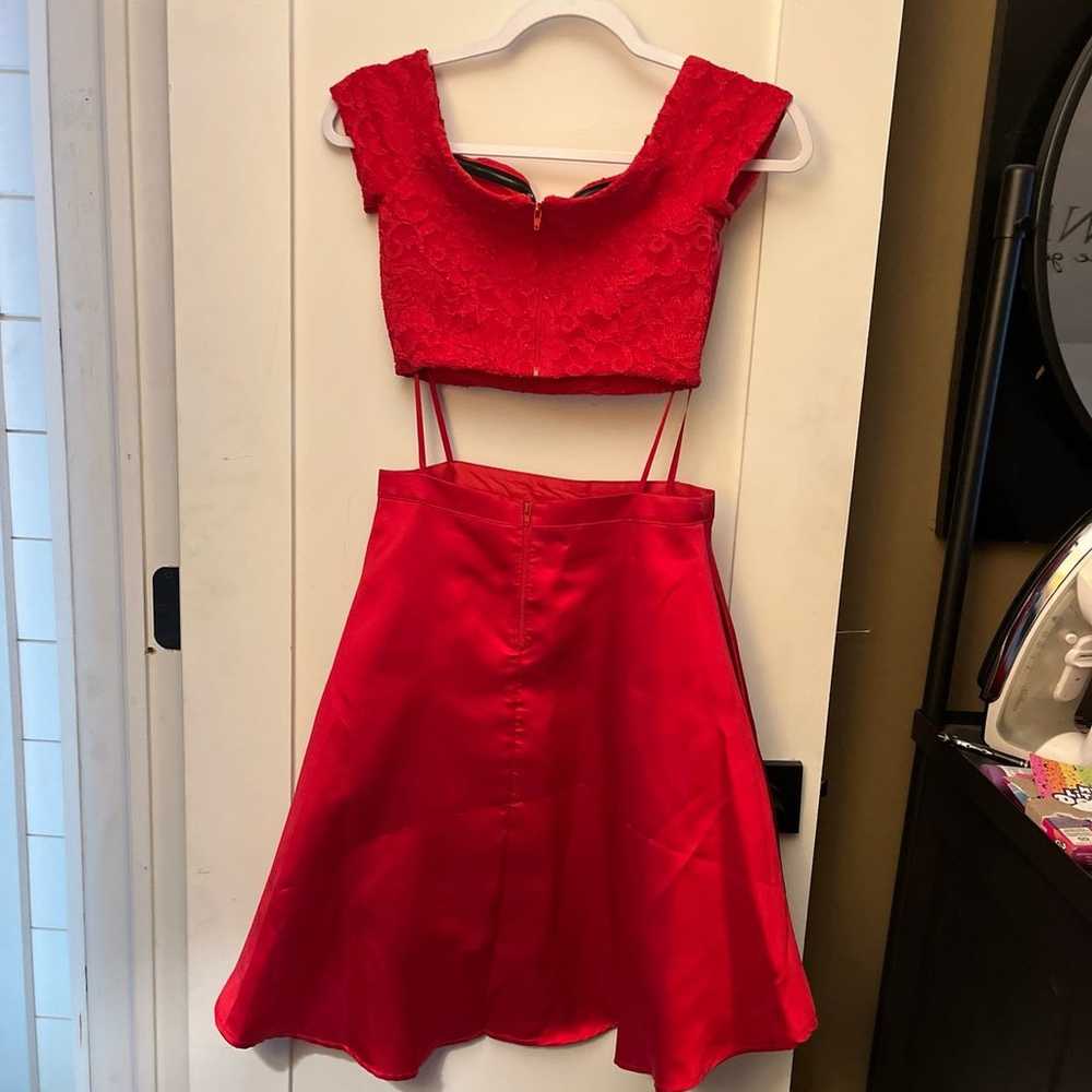 Dress red 2 piece - image 2