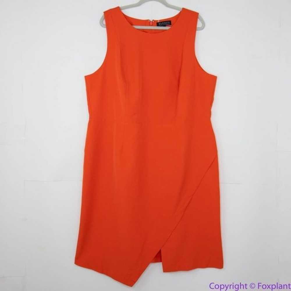 NEW Eloquii Orange Shift Sleeveless sheath Dress … - image 1