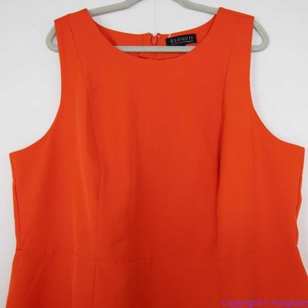 NEW Eloquii Orange Shift Sleeveless sheath Dress … - image 2