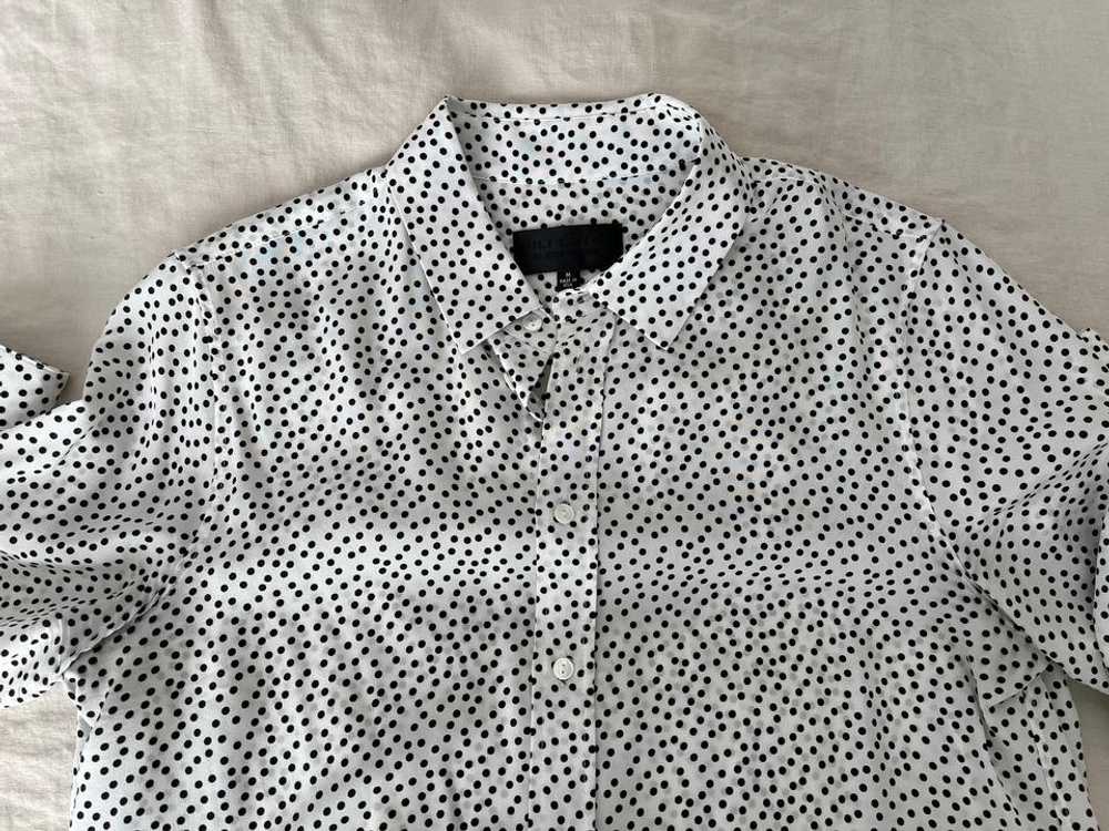 Nili Lotan Polka dot silk blouse (M) | Used,… - image 3
