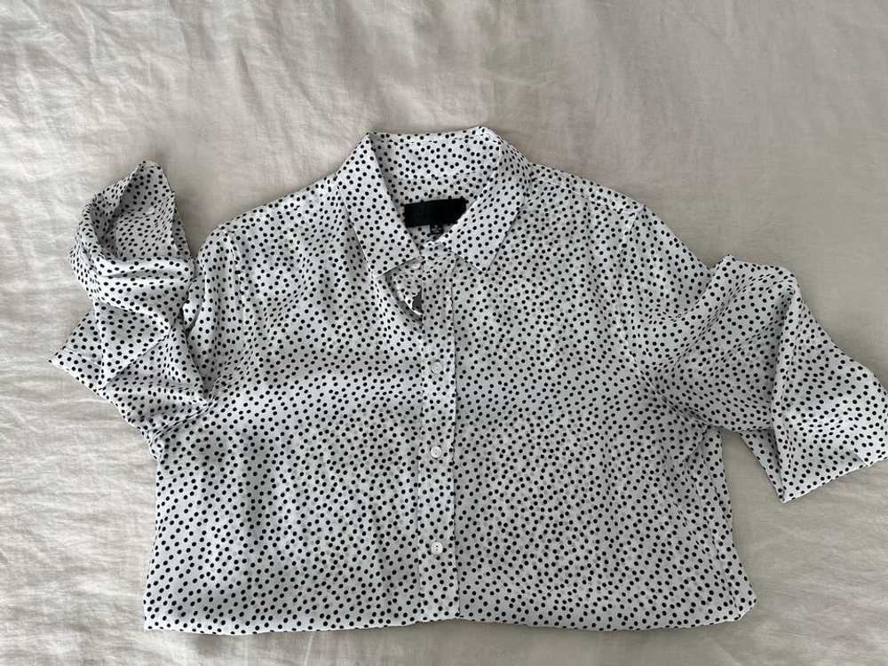 Nili Lotan Polka dot silk blouse (M) | Used,… - image 4