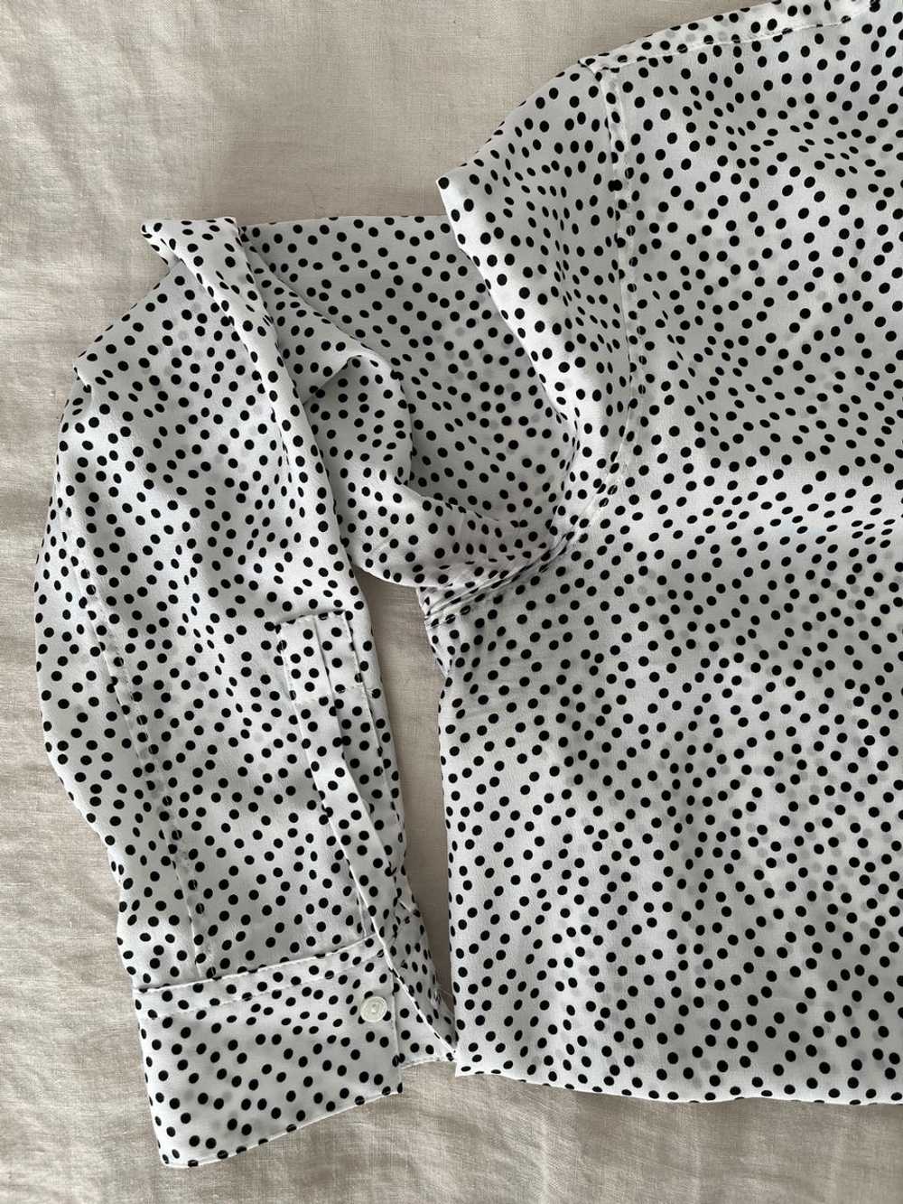 Nili Lotan Polka dot silk blouse (M) | Used,… - image 5