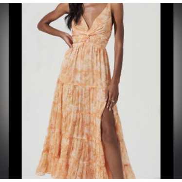 ASTR The Label Peach Tiered Dress