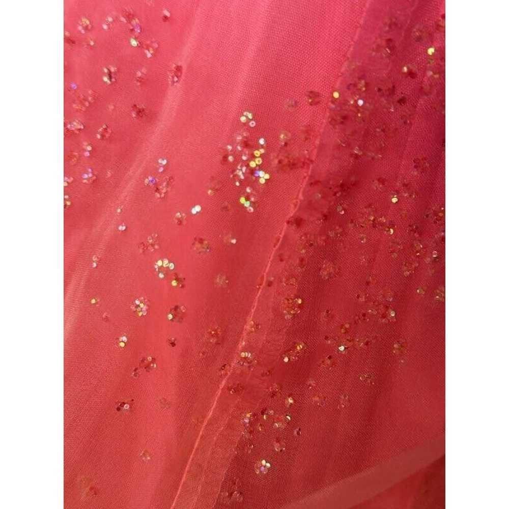 Vintage 90s Jump Corset Laced Pink Coral Prom Par… - image 6