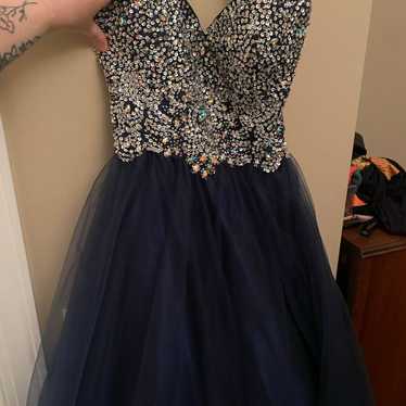 Blue prom dress from David’s bridal!