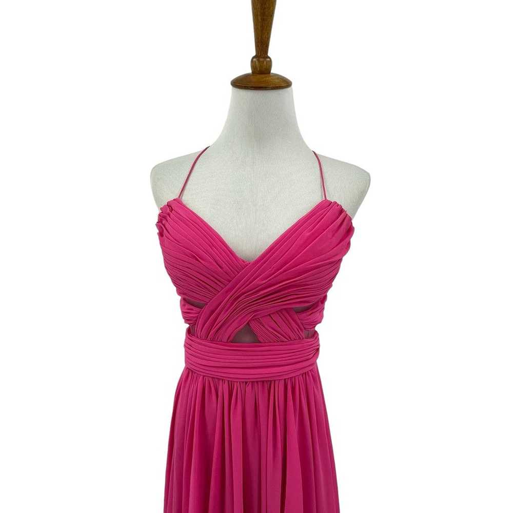 Cache Dress Womens Size 8 High Low Chiffon Pink P… - image 2