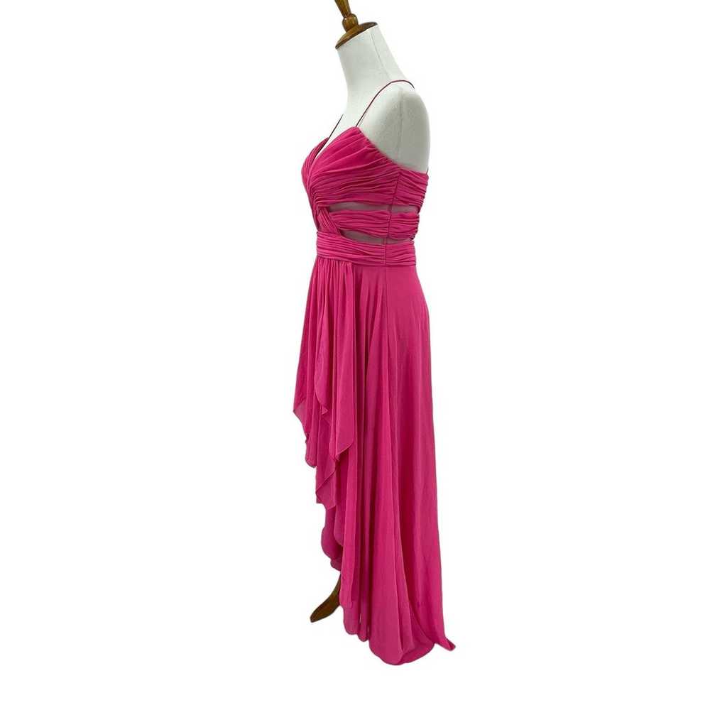 Cache Dress Womens Size 8 High Low Chiffon Pink P… - image 4