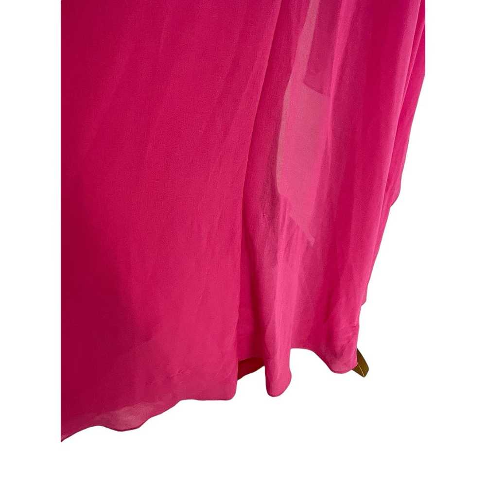 Cache Dress Womens Size 8 High Low Chiffon Pink P… - image 7