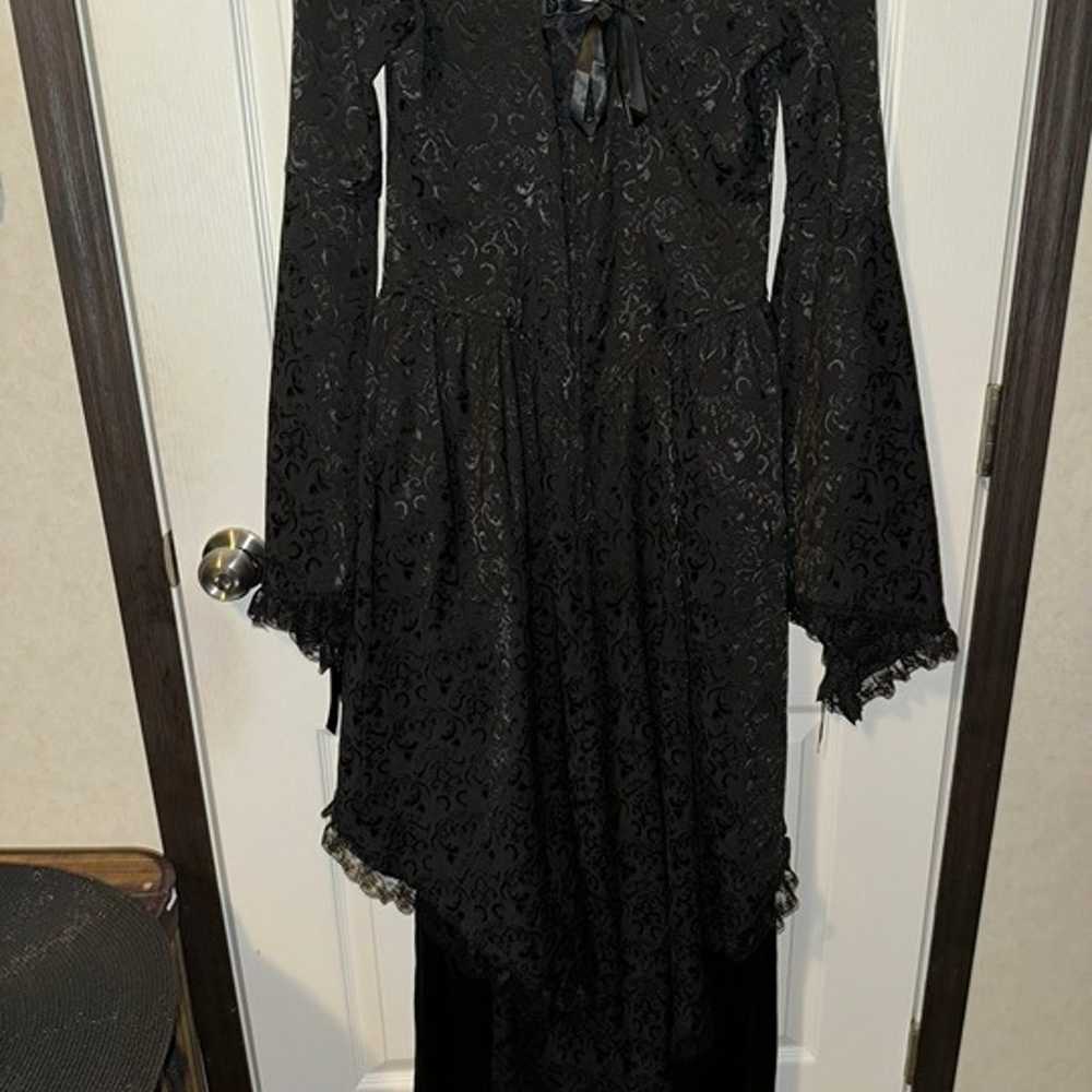 Lip Service brocade bell sleeve gown M - image 1