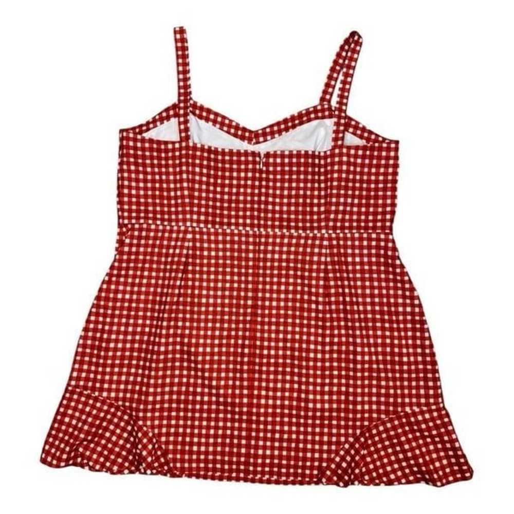 Hutch Size 22W Red & White Mckenzie Gingham Dress - image 2