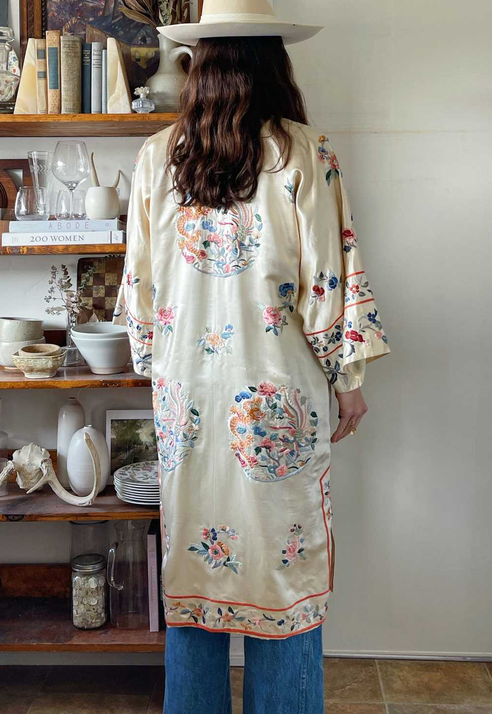 Antique Silk Embroidered Robe - image 3