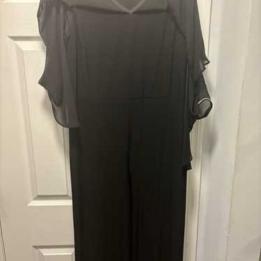Black dressy jumpsuit with rhinestones - image 1