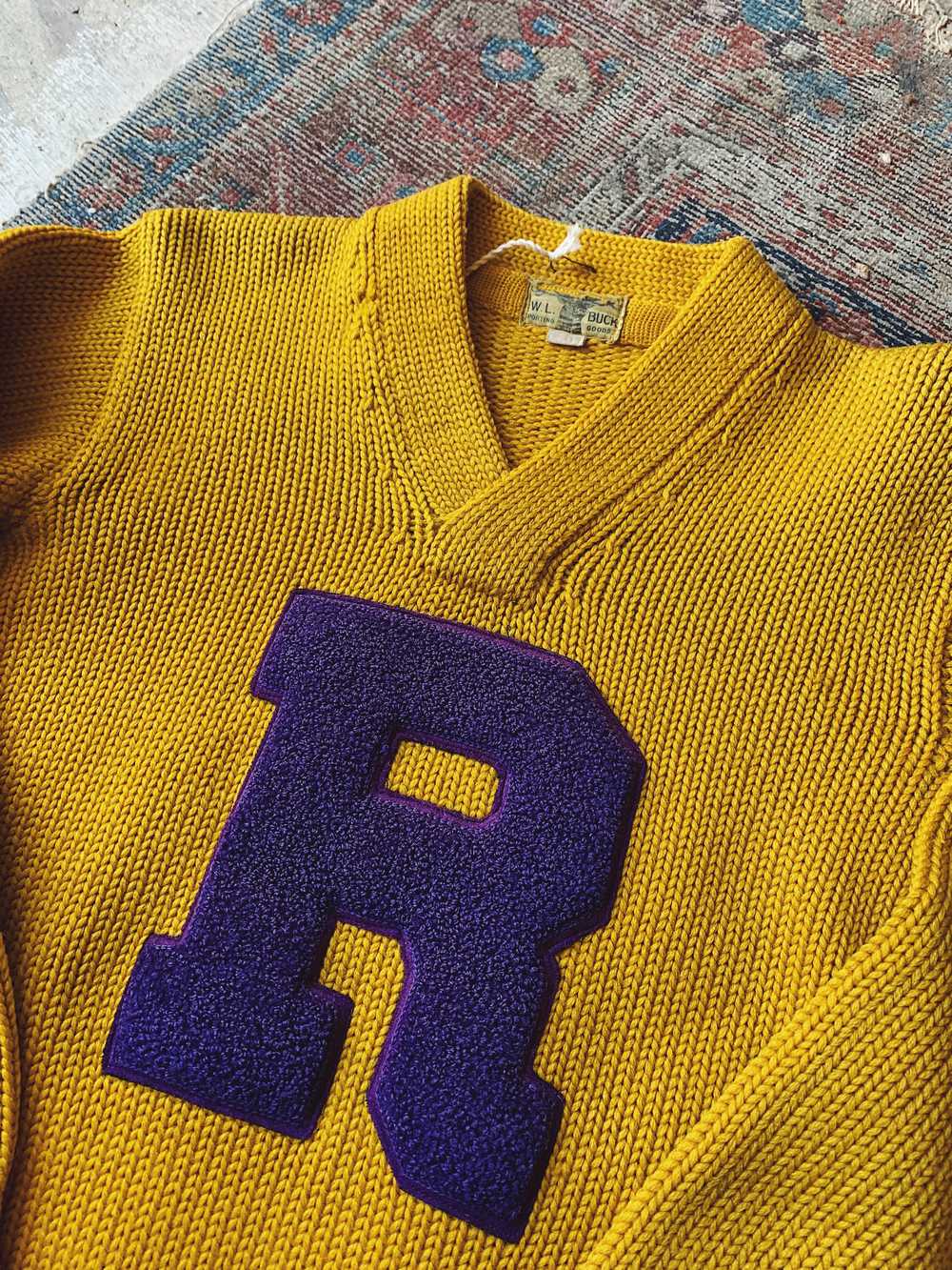 Vintage W.L. Buck Sporting Goods Varsity Sweater … - image 2