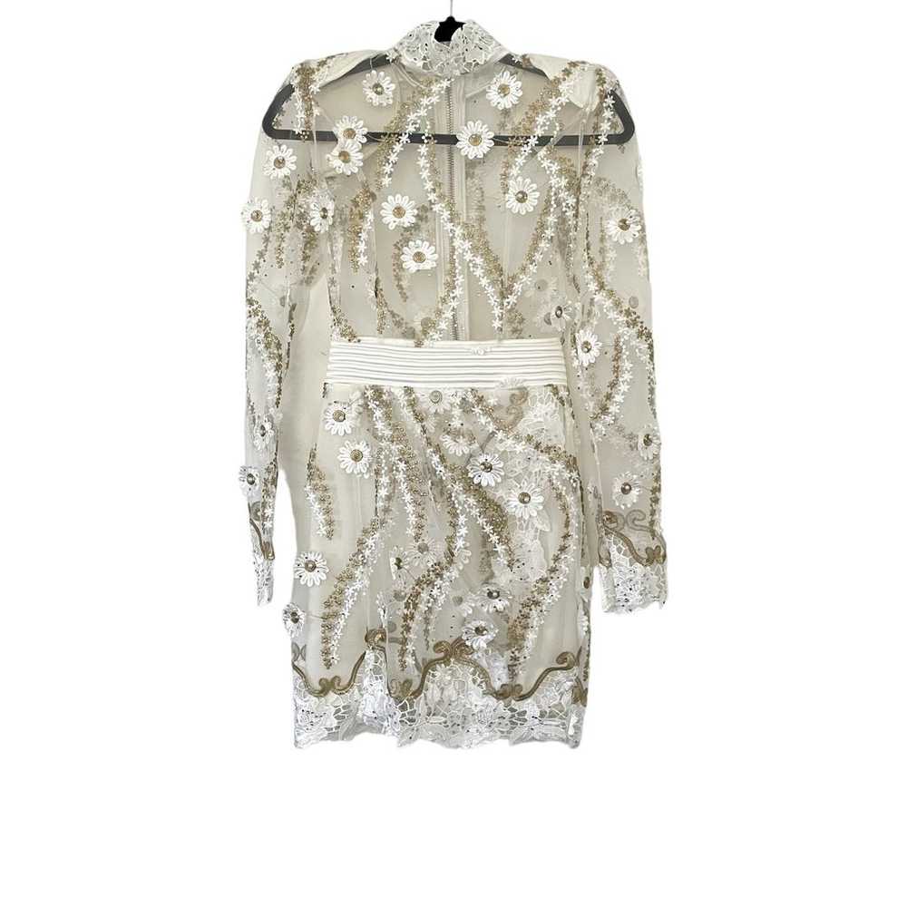 Zhivago Raise Your Hand Mini Dress Embroidered Wh… - image 2