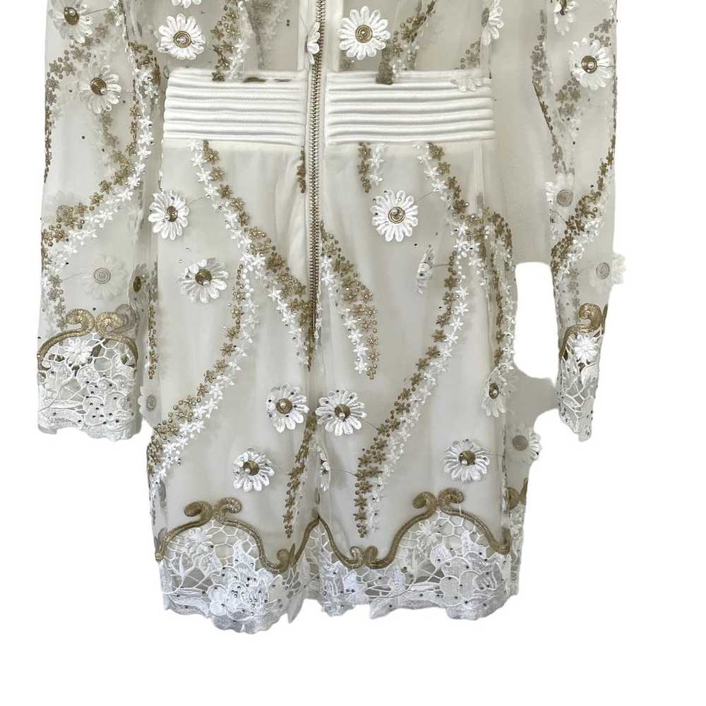Zhivago Raise Your Hand Mini Dress Embroidered Wh… - image 7