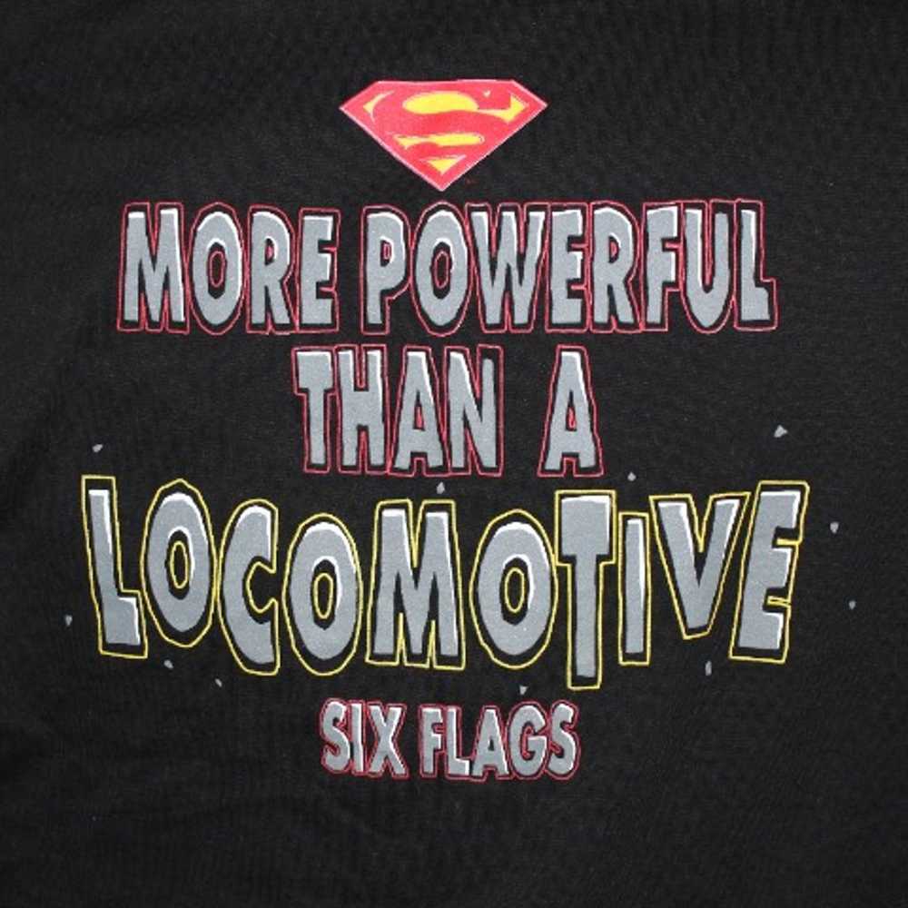 2 Six Flags T-shirts Superman Roller Coaster - image 3