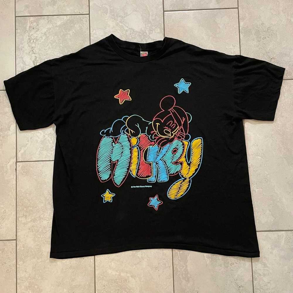 Vintage 3XL Disney Mickey Shirt Black - image 7