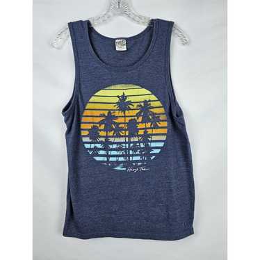 Vtg Y2K Hang Ten Beach Palm Tree Tank Top T-Shirt… - image 1